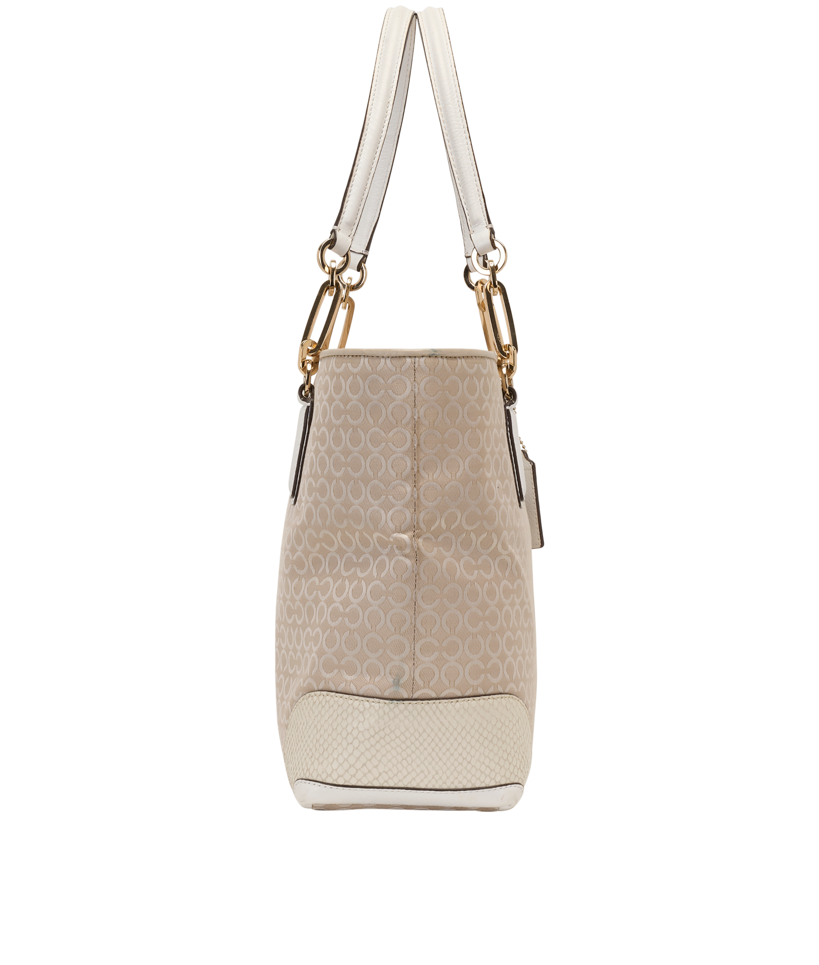 Madison Tote, &pound;75, Handbags, Beige, Canvas, Side view